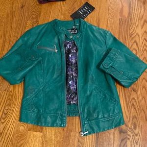 Green leather jacket